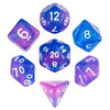 Acrylic Color Blue/Pink Mixing Glitter Dice 7-Die Set