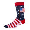 3D Liberty and Happiness - Men's Funny Crew Socks