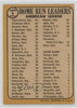 1968 Topps #6 American League Home Run Leaders card back