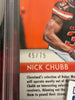 2018 Panini Prizm Football #213 Nick Chubb Green Crystals Prizm /75 PSA 10 Rookie Card (45/75)