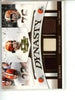 2008 Donruss Threads Dynasty Jim Brown Otto Graham Lou Groza triple game-used jersey card front