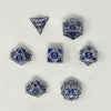 Silver & Purple Arrowed Metallic Dice
