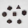 Graphite & Orange Arrowed Metallic Dice