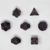 Charcoal & Purple Arrowed Metallic Dice