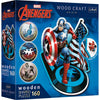 Wood Craft 160 Piece Puzzle - Fearless Captain America