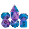 Acrylic Color Blend Glow in the Dark Dice Purple/Blue 7-Die Set