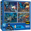Batman - 100 Piece Puzzle 4 Pack
