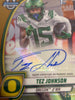 2024 Bowman Chrome University – Tez Johnson 1st Bowman Gold Refractor Auto 22/50 #PA-TJO