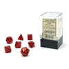 Glitter Mini-hedral Ruby Red/gold 7-Die Set