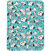 Peanuts Snoopy Multi Pose Pattern 45" x 60" Fleece Throw Blanket