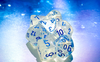 Borealis Icicle/Light Blue Luminary 7-Dice Set