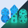 Mini Dice - Blue Glow in the Dark 7-Die Set
