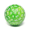 D100 (Green Pearl & White) Dice (49mm)