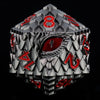 35mm D20 Dragon Eye (Black & Red) Dice
