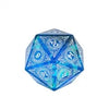 Handmade 33mm Blue D20 Pattern Dice