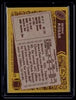 Bernie Kosar 1986 Topps #187 rookie card back
