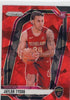 front of Jaylon Tyson 2024-25 Panini Prizm #228 Red Ice RC Cleveland Cavaliers