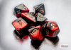 Gemini Mini-Hedral Black-Red/gold 7-Die Set