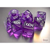 Translucent Mini-Hedral Purple/White 7-Die Set