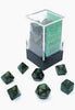 Scarab Mini-Hedral 7-Die Set: Jade/Gold