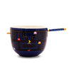 Pacman Game Screen Ramen Bowl & Chopsticks