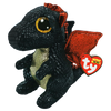 Ty Plush Beanie Boos: Grindal, Black Dragon Small (SNG6) (DISC)