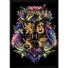 Harry Potter - Hogwarts Crest on Black Magnet
