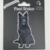 German Shepherd, Black, Vinyl Sticker