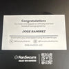 Fanatics Under Wraps Jose Ramirez identification insert inside presentation box