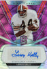 Leroy Kelly 2020 Panini Spectra Signatures Neon Pink Prizm autograph S-LK Cleveland Browns card front