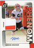 Mason Graham 2025 Panini Donruss Phenoms Patch Autograph #PJA-MGM Rookie (RC) - Cleveland Browns front