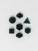 Viridian Burst Lighting Glass Dice Set