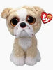 Ty Plush Beanie Boo: Pooch the Tan English Bulldog Small (SNG6) (DISC)