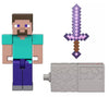 Mattel Minecraft Steve Action Figure & Accessory Set, 3.25" Scale Collectible Toy