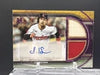 Steven Kwan 2025 Topps Museum Collection Pink Sapphire dual relic autograph /75 - front