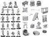 Deep Cuts Unpainted Miniatures: W08 Townspeople & Accessories