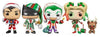 Funko Pop Heroes: DC Super Heroes - Superman in Holiday Sweater, Batman as Ebenezer Scrooge, The Joker as Santa, Harley Quinn with Helper - Sweets and Geeks