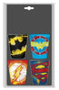 DC Splatter Paint Logo 4pc 1.5oz Plastic Mini Cup Set - Sweets and Geeks