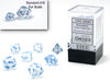 Chessex Borealis Mini Polyhedral 7 Die Set Icicle/Light Blue Luminary - Sweets and Geeks