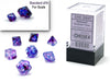 Chessex Nebula Mini Polyhedral 7 Die Set Nocturnal/Blue Luminary - Sweets and Geeks