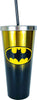 Batman Logo Cup w/Straw - Sweets and Geeks